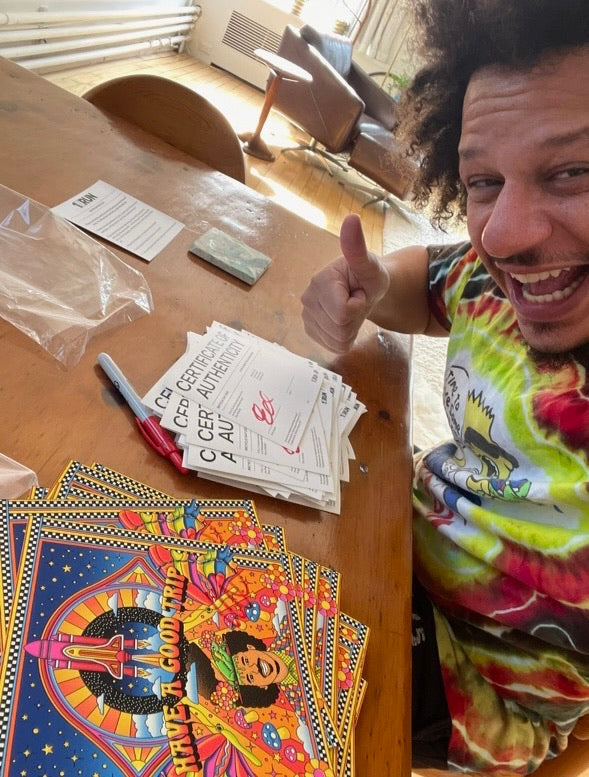 Eric André Signed Blotter by Natemoonlife (Edition of 50)
