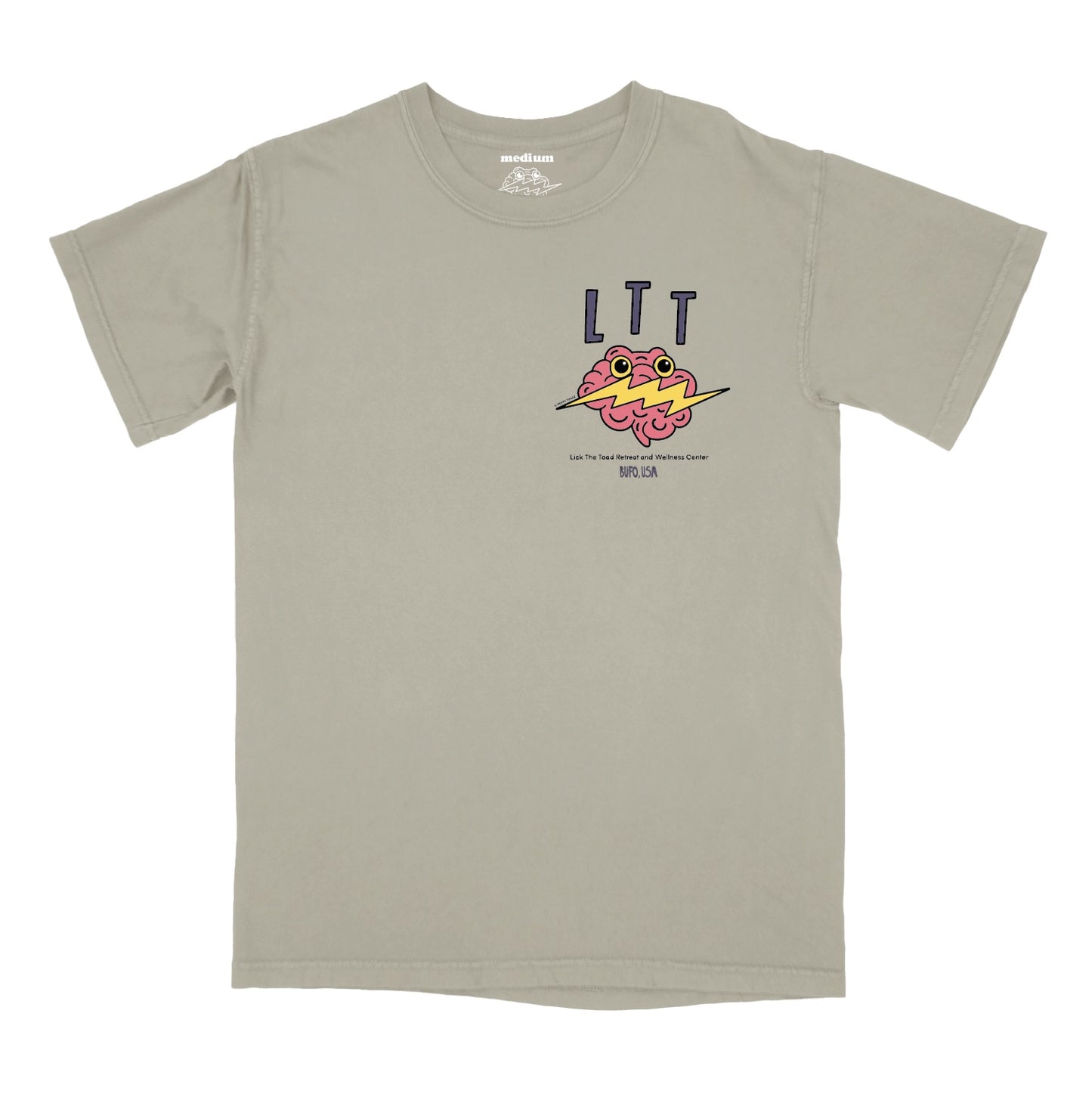 Lick The Toad Retreat and Wellness Center Tee (Black or Sand)