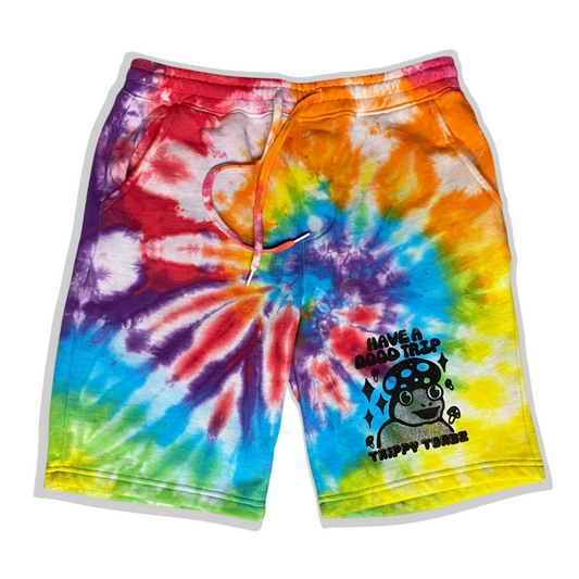 Trippy Toad Rainbow Tie Dye Shorts